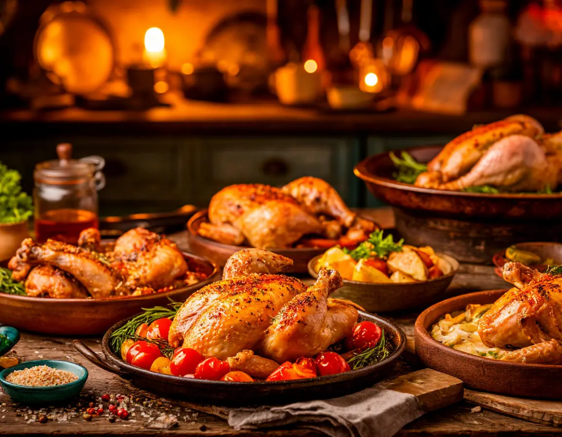 Cuisine vibrante de poulet