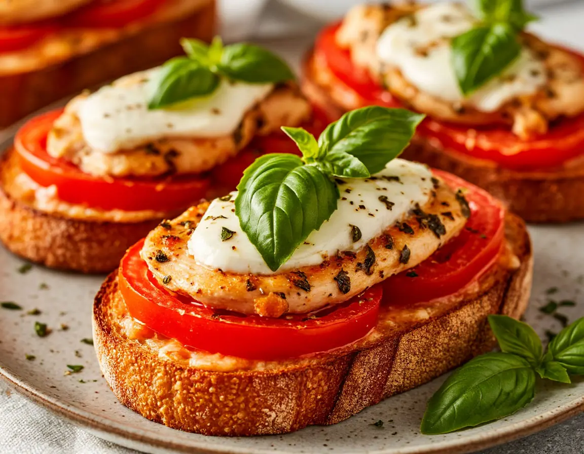 Tartines Chaudes Chicken-Tomate
